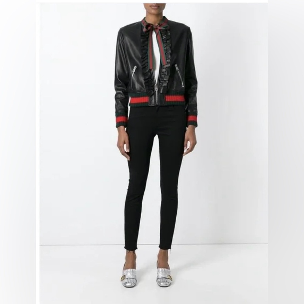 Gucci Black Panther Back Pocket Patch Skinny Jeans-Size:26